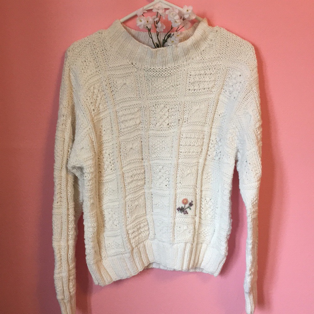 ☁️ chunky white sweater ☁️
